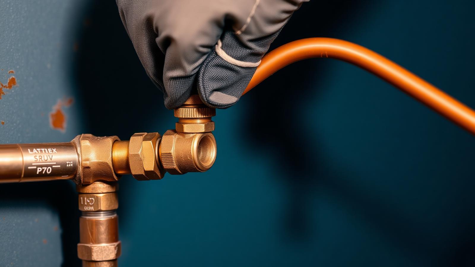 Detailed professional plumbing workmanship